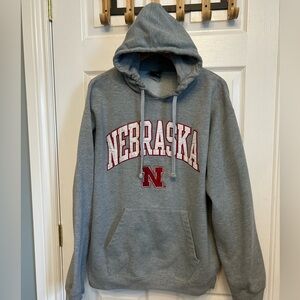 Nebraska Cornhuskers Genuine Stuff Embroidered Hoodie  NCAA Size L XL Unisex